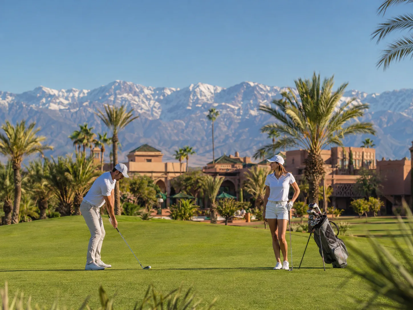 Golf face à l'Atlas — Riad Zenaya & Spa à Marrakech