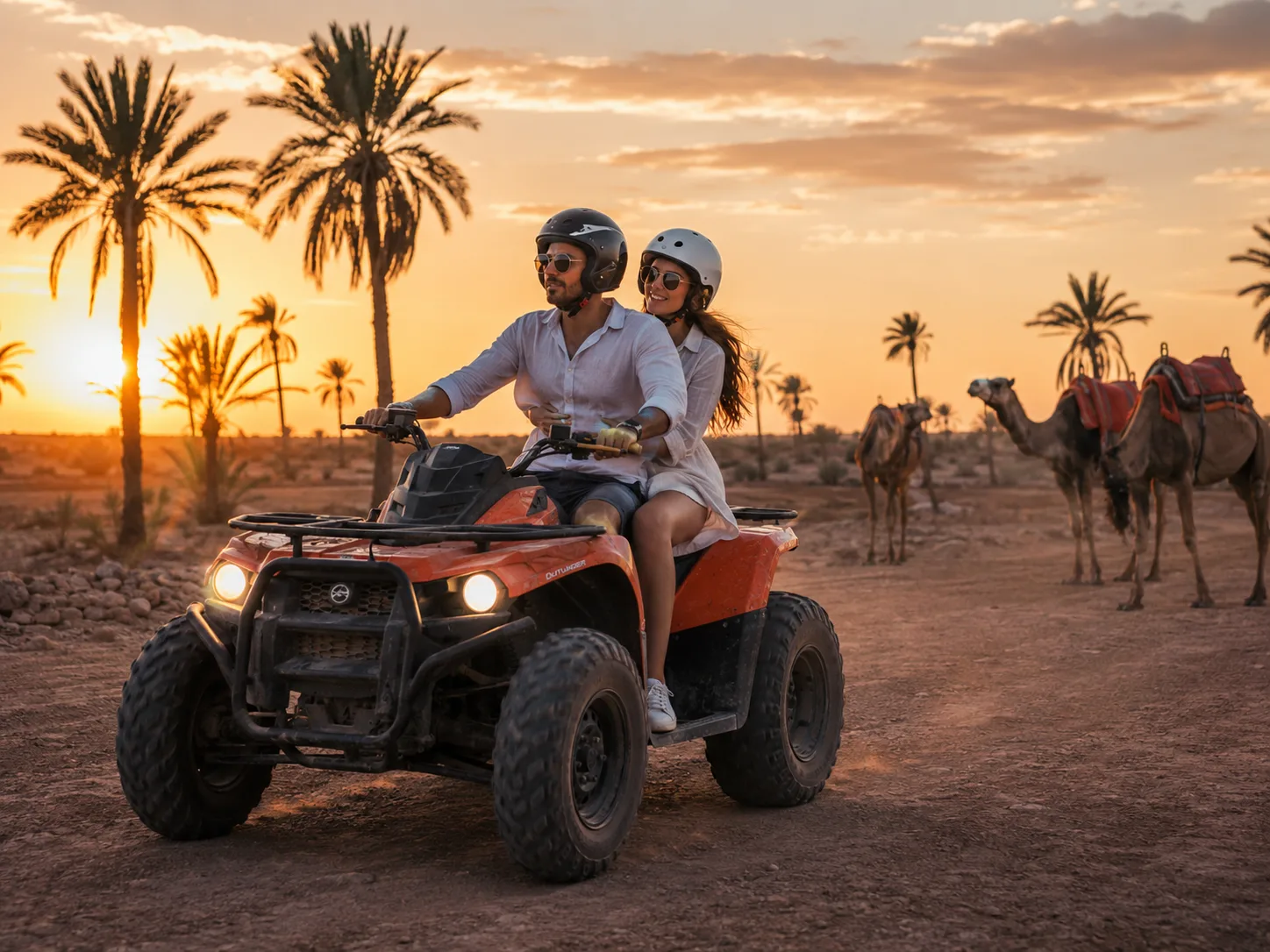Quad & dromadaire, escapade dans la palmeraie — Riad Zenaya