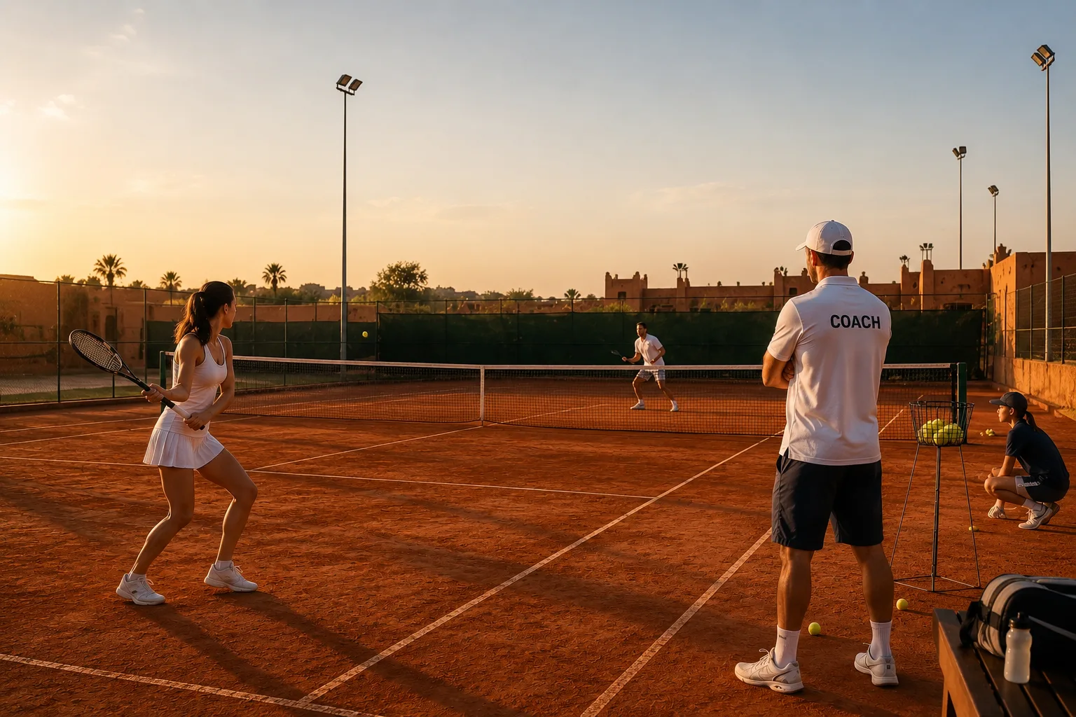 Tennis sous le soleil de Marrakech — Riad Zenaya & Spa à Marrakech