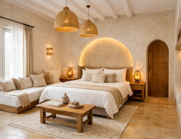 Suite familiale lit queen size et banquette lit 90x190