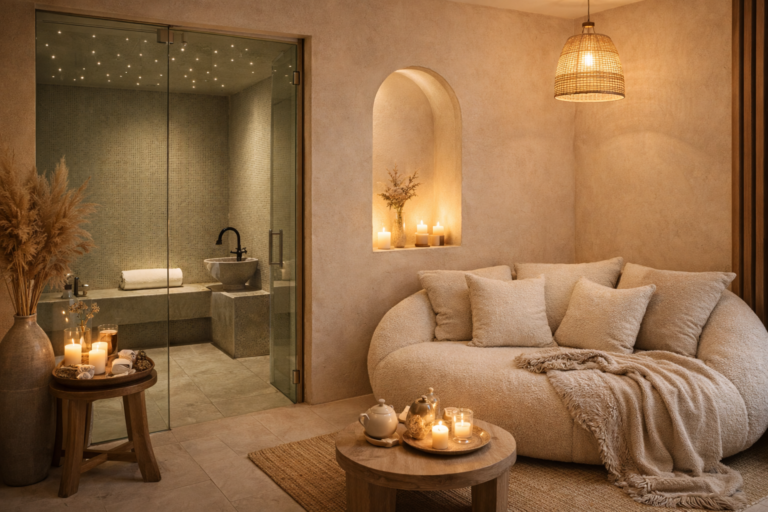 Spa avec hammam et salle de repos du Raid Zenaya & Spa à Marrakech