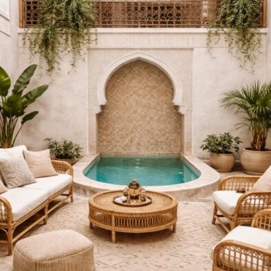 Patio du Riad Zenaya Riad avec piscine & spa au cœur de la médina de Marrakech